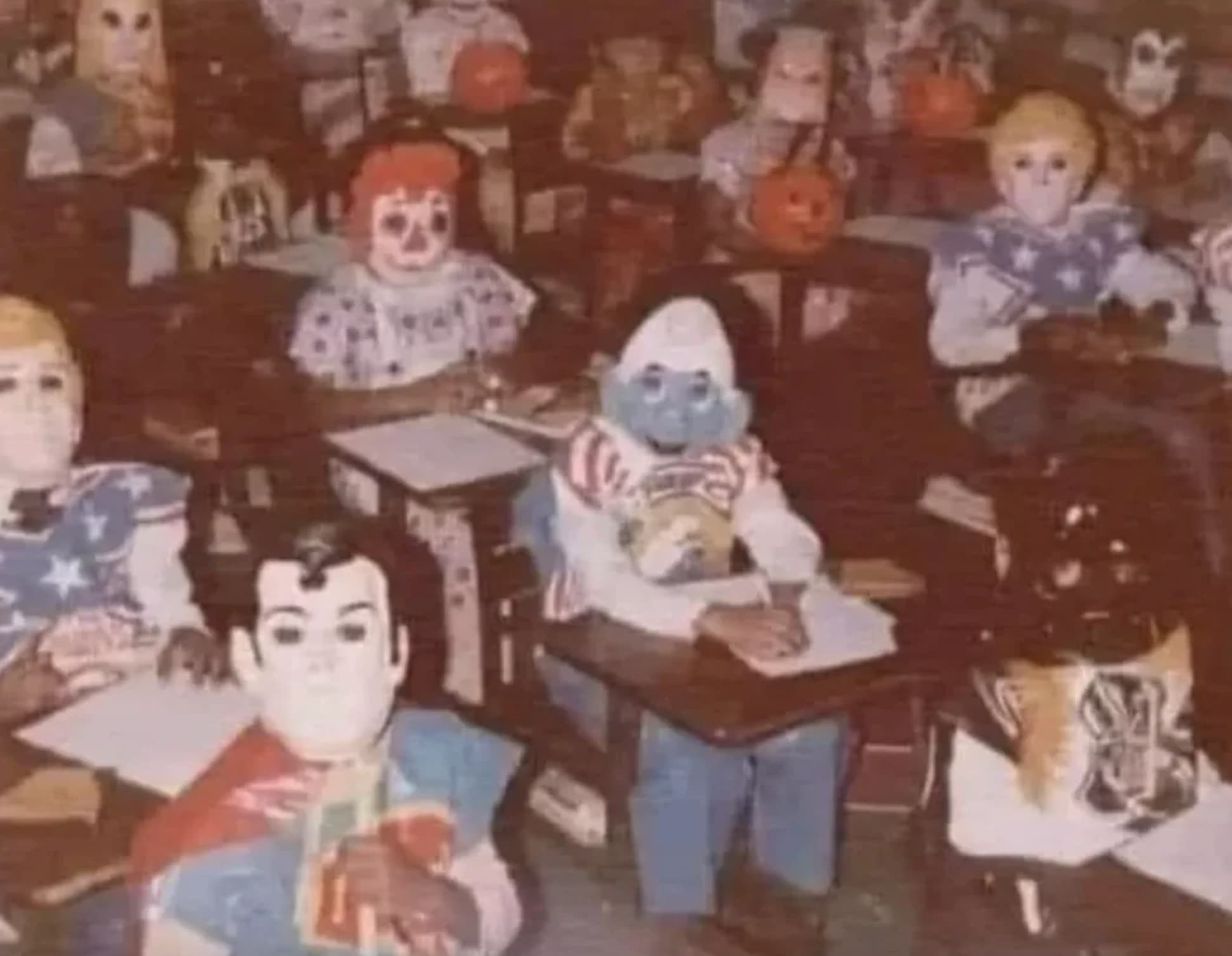 80s halloween classroom